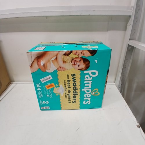 144PK PAMPERS SWADDLERS DISPOSABLE BABY DIAPERS - SIZE 2 (10-22LBS) image 2