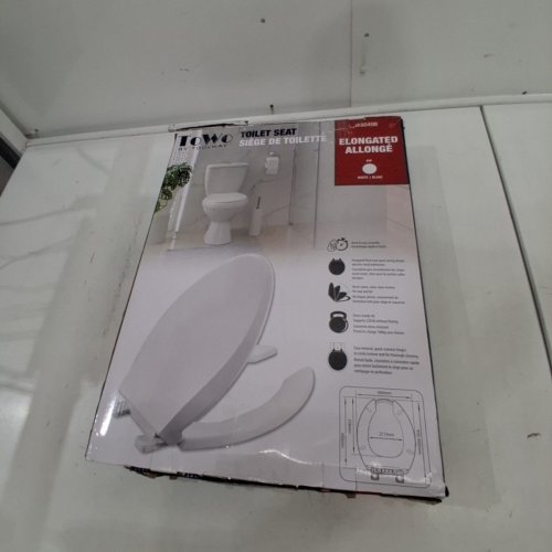 TOWO ELONGATED OPEN FRONT TOILET SEAT- 18.11" -WHITE (MODEL: 180498) image 3
