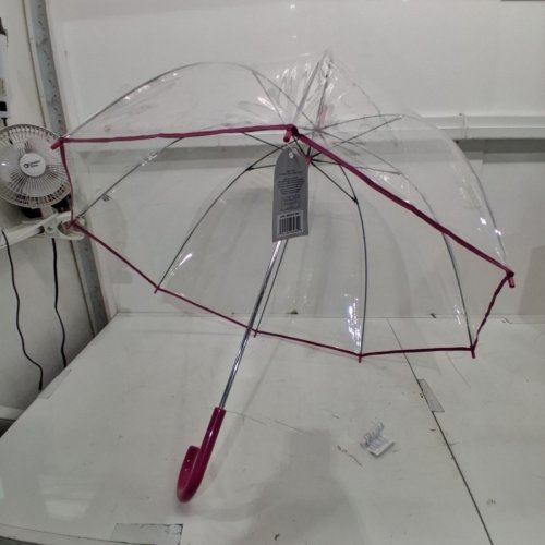 TOTES BUBBLE UMBRELLA - 51" - PINK/CLEAR (MODEL: 000818 VBY) image 3
