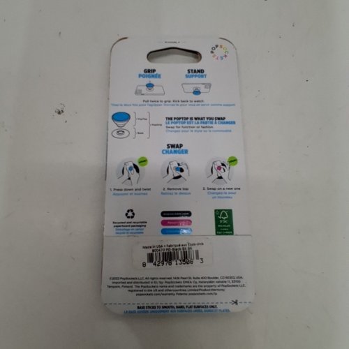 POPSOCKETS ADHESIVE PHONE GRIP AND STAND WITH SWAPPABLE TOP - Black image 3