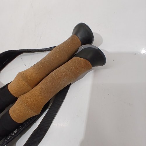CASCADE MOUNTAIN TECH ALUMINUM ADJUSTABLE TREKKING POLES - 54" - BLACK CORK ORANGE (MODEL: TP-AL-QL-CORK-3) image 4
