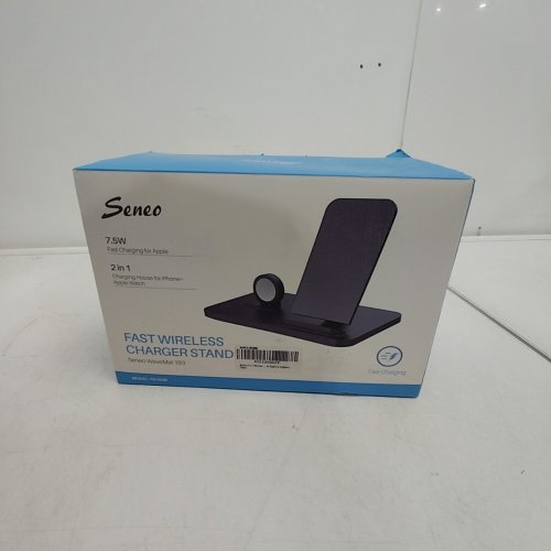 SENEO 2 IN 1 WIRELESS CHARGER STAND FOR APPLE IPHONE AND WATCH - 7.5W - BLACK - (MODEL: PA193B) image 3