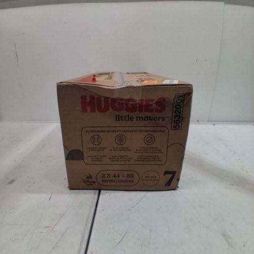 88PK HUGGIES LITTLE MOVERS BABY DIAPERS - SIZE 7 image 3