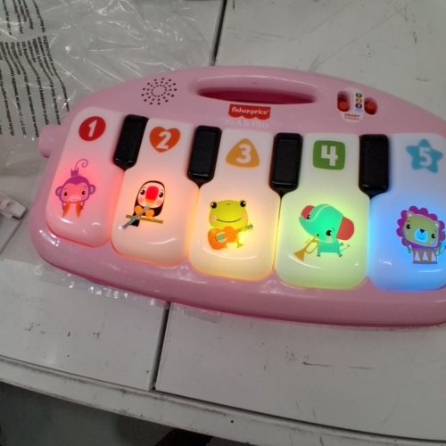 FISHER-PRICE PORTABLE BABY ACTIVITY MAT GLOW AND GROW KICK & PLAY PIANO GYM MUSICAL TOY WITH SMART STAGES LEARNING & MARACAS - 0+ MONTHS - PINK (MODEL: HWD99-9663) image 2
