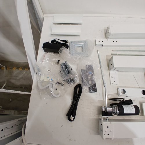 L-SHAPED ELECTRIC STANDING DESK WITH ADJUSTABLE HEIGHT - 63" X 55" X 24" - WHITE (MODEL: ZS03) image 5