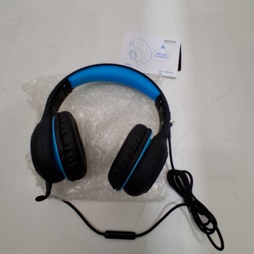 KIDS MPOW CH6S WIRED OVER-EAR HEADPHONES WITH 85DB/94DB VOLUME LIMITER AND IN-LINE MIC - BLACK/BLUE (MODEL: BH297B) image 3