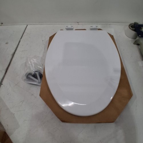 BEMIS ENAMEL WOOD TOILET SEAT COVER - WHITE (MODEL: 1500EC-000) image 2