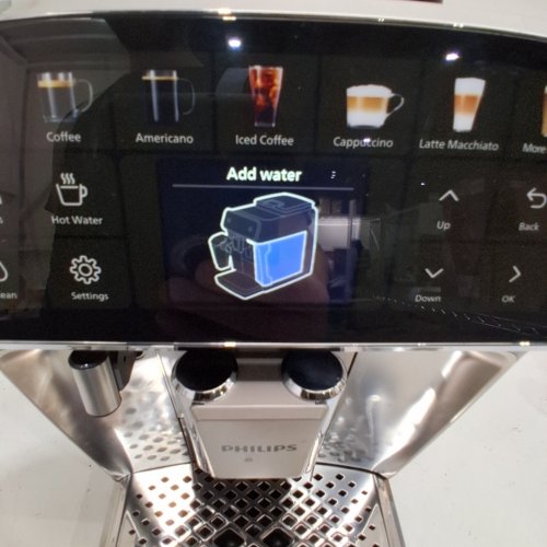 PHILIPS 4400 SERIES LATTEGO FULLY AUTOMATIC ESPRESSO MACHINE WITH BUILT-IN GRINDER & MILK FROTHER - BLACK/CHROME (MODEL: EP4447/90) image 2
