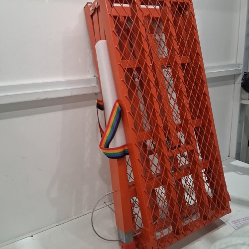 FOLDABLE SCAFFOLDING PLATFORM STEEL ADJUSTABLE STEP LADDER 770LBS - 70.8" X 15.2" - MODEL: NOLIVEN-KJ8) image 3