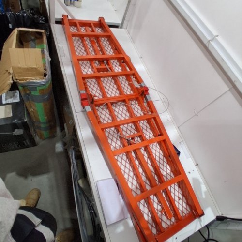 FOLDABLE SCAFFOLDING PLATFORM STEEL ADJUSTABLE STEP LADDER 770LBS - 70.8" X 15.2" - MODEL: NOLIVEN-KJ8) image 6