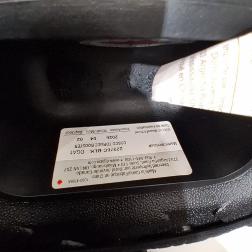 KIDS COSCO KIDS UPPER SIDE REAR BOOSTER SEAT - 15.75" WIDE - BLACK image 2