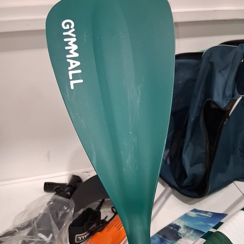 GYMMALL INFLATABLE PADDLE BOARD - 132" X 33" - GREEN/ WHITE (MODEL: DN-05) image 3