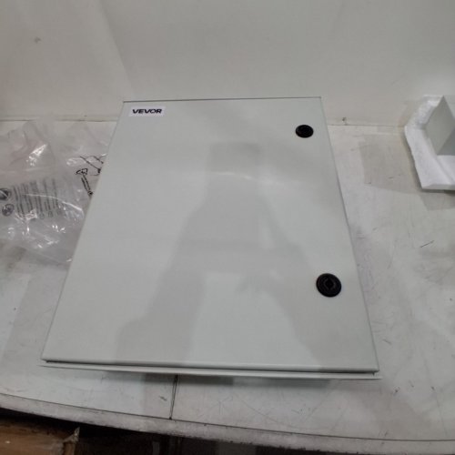 VEVOR FIBERGLASS WALL MOUNTED ELECTRICAL ENCLOSURE BOX WITH KEYS - 19" X 15" X 7" - GREY (MODEL: TIP-540) image 2