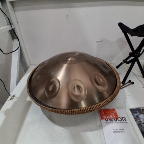 VEVOR HANDPAN DRUM WITH MALLETS - 22" AND 9 NOTES, D MINOR HAND DRUM - GOLD image 2