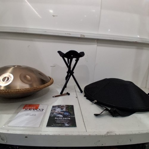 VEVOR HANDPAN DRUM WITH MALLETS - 22" AND 9 NOTES, D MINOR HAND DRUM - GOLD image 3