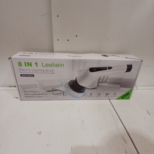 8-IN-1 CORDLESS RECHARGEABLE SPIN BRUSH SCRUBBER KIT - WHITE (MODEL: ANS8050) image 4