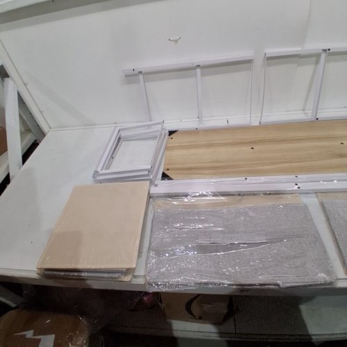 YITAHOME FABRIC 5-DRAWER DRESSER ORGANIZER - 40" X 12" X 21" - WHITE/BROWN (MODEL: FTBFSD-0003) image 4