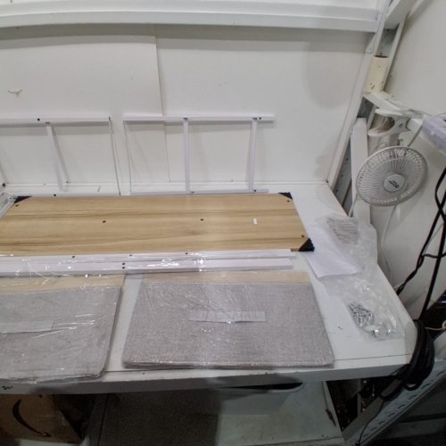 YITAHOME FABRIC 5-DRAWER DRESSER ORGANIZER - 40" X 12" X 21" - WHITE/BROWN (MODEL: FTBFSD-0003) image 5
