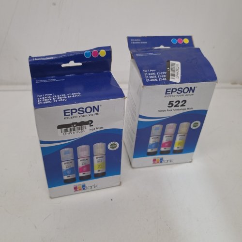 2 (3PC) EPSON 522 COMBO PACK INK REFILL BOTTLES FOR SELECT ECOTANK PRINTERS - 65ML EACH - CYAN, MAGENTA, YELLOW (MODEL: T522520-S/CP) image 3