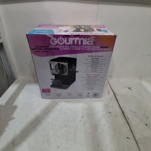 GOURMIA 6-IN-1 AUTOMATIC SOFT SERVE ICE CREAM AND FROZEN DRINK MAKER - 2 L/2.11 QT - BLACK (MODEL: GSI1060BK/4444017) image 8