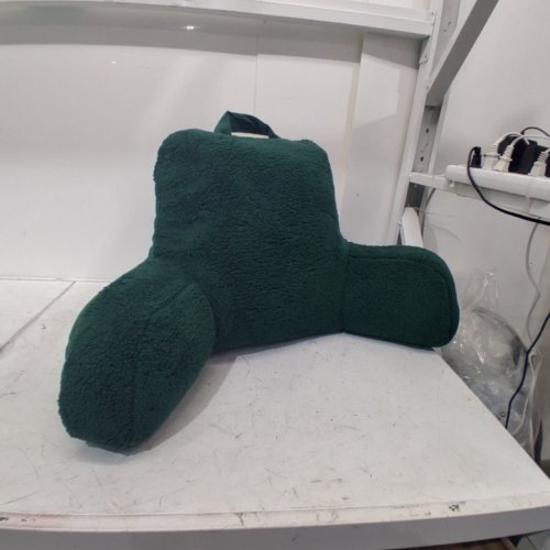 ROOM ESSENTIALS FAUX SHEARLING COMFORT SUPPORT BED REST PILLOW - 20" X 20" - GREEN image 2