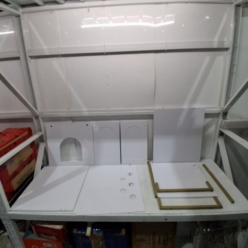 HZUANERI CAT LITTER BOX ENCLOSURE - 24" X 23.6" X 19.6" - WHITE (MODEL:CB81203G) image 2