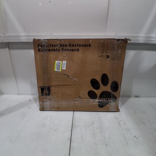 HZUANERI CAT LITTER BOX ENCLOSURE - 24" X 23.6" X 19.6" - WHITE (MODEL:CB81203G) image 7