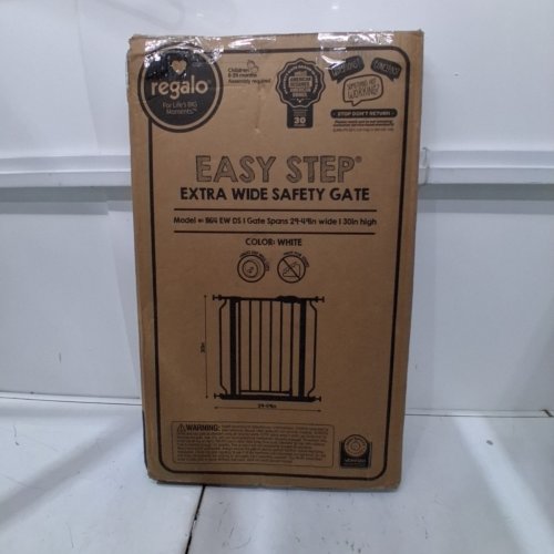REGALO EASY STEP EXTRA WIDE BABY GATE - 30" X 29"-49" - WHITE (MODEL: 1164 EW DS) image 3