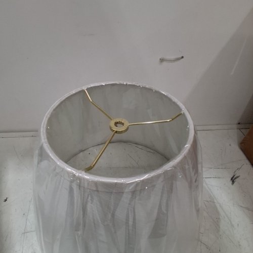 ASPEN CREATIVE HARDBACK EMPIRE SHADED SPIDER CONSTRUCTION LAMP SHADE - 7"X13"X9-1/2" - OFF WHITE (MODEL: 32685) image 3