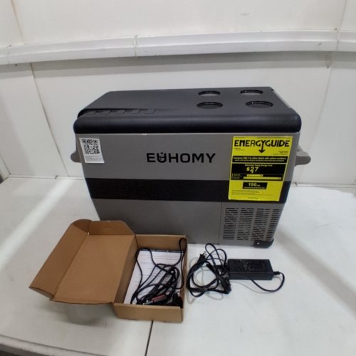 EUHOMY ELECTRIC COOLER CAR REFRIGERATOR WITH BLUETOOTH APP CONTROL - 12V/24V DC - 47QT - BLACK/GREY - (MODEL: CF001-45GR-CAEH) image 3