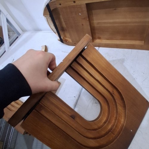 BYBLIGHT SOLID WOOD ENTRYWAY FARMHOUSE BENCH WITH CUSHION - 47.2" X 11.8" X 17.7" - WHITE AND BROWN (ITEM: HOGA-FJ0034) image 7