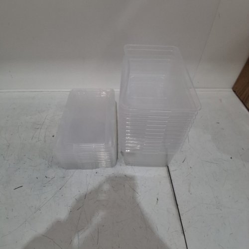 12PK IRIS USA PLASTIC STORAGE BIN WITH LID - 13" X 8" X 5" - CLEAR image 3
