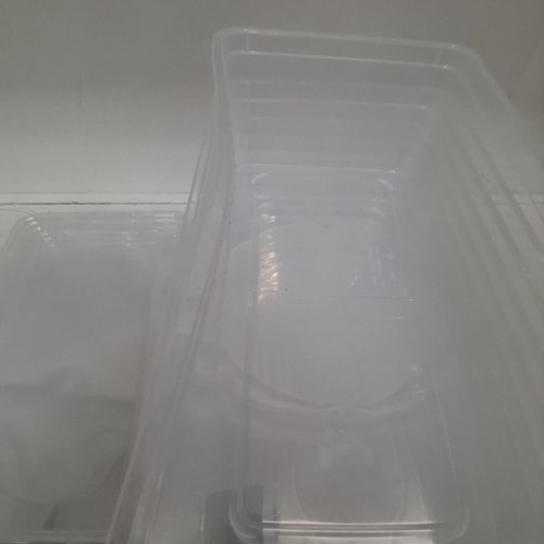 12PK IRIS USA PLASTIC STORAGE BIN WITH LID - 13" X 8" X 5" - CLEAR image 4