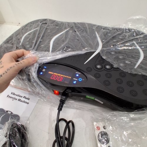 SIGNSTEK VIBRATION PLATE EXERCISE MACHINE WITH RESISTANCE BANDS - BLACK image 2