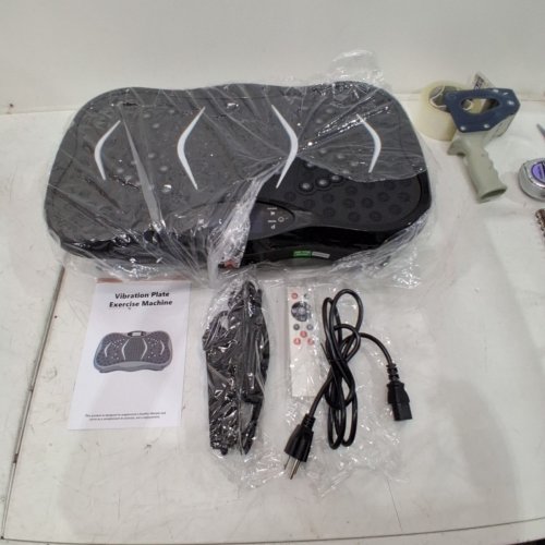 SIGNSTEK VIBRATION PLATE EXERCISE MACHINE WITH RESISTANCE BANDS - BLACK image 3