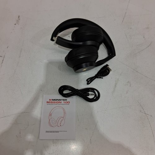 MONSTER MISSION 100 BLUETOOTH HEADPHONES - ON EAR HEADPHONES WITH IMMERSIVE BASS, CRYSTAL CLEAR CALLING - 40H PLAYTIME - WIRELESS HEADSET FOR TRAVEL/WORK - BLACK - (MODEL: MH22202) image 5