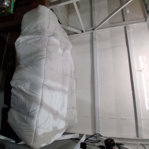 QUILTED PILLOW MATTRESS PAD - DOUBLE - WHITE image 3