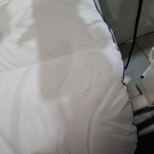 QUILTED PILLOW MATTRESS PAD - DOUBLE - WHITE image 5
