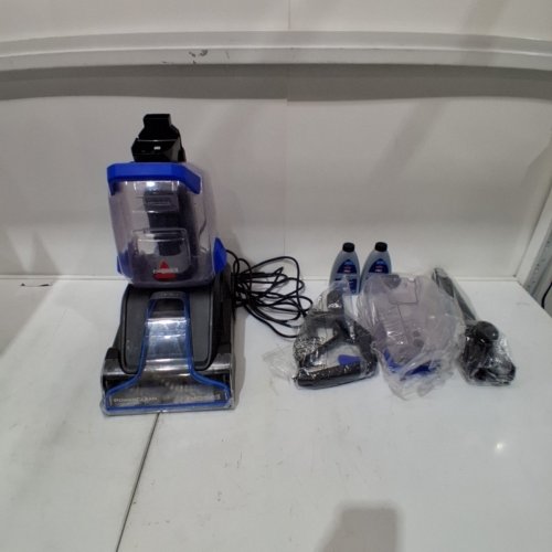 BISSELL POWERCLEAN TURBOBRUSH PET UPRIGHT CARPET CLEANER, POWERFUL & LIGHTWEIGHT - 120V - BLUE - (MODEL:3939C) image 3