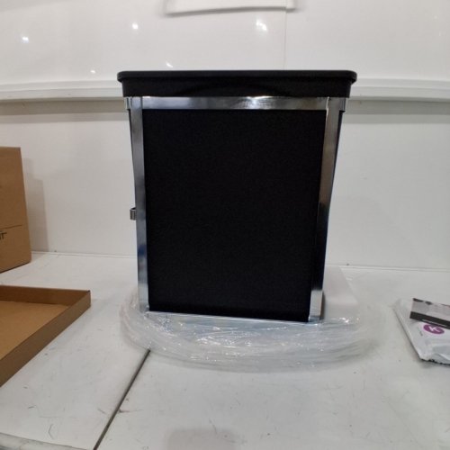 SIMPLEHUMAN HEAVY DUTY STEEL FRAME OPEN TOP UNDER COUNTER PULL-OUT TRASH CAN - 30L - BLACK image 2
