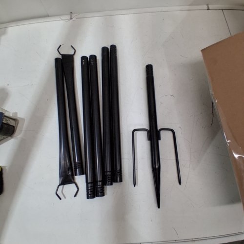 30PC OUTDOOR ADJUSTABLE GARDEN LIGHT POST - 10FT MAX - BLACK image 2