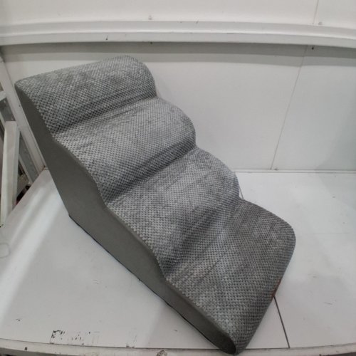 COZY KISS 4-STEP PET RAMP/STAIRS WITH REMOVABLE WASHABLE COVER - GREY image 2