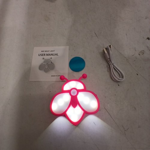 RECHARGEABLE MOTION SENSOR LED BEE LIGHT - PINK image 2