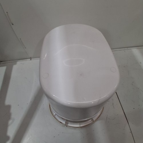 IRIS TOP ENTRY OVAL CAT LITTER BOX - WHITE/BEIGE (MODEL: 589620) image 4