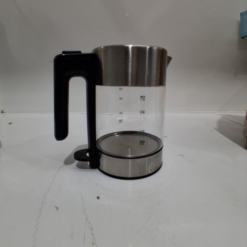 AMAZON BASICS ELECTRIC FAST HEATING KETTLE - 1.0L - GLASS AND STEEL (MODEL: AB-K705MNUC) image 3