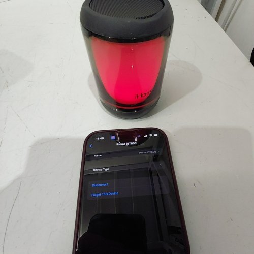 IHOME RGB WATERPROOF PORTABLE BLUETOOTH SPEAKER - BLACK (MODEL: IBT800) image 2