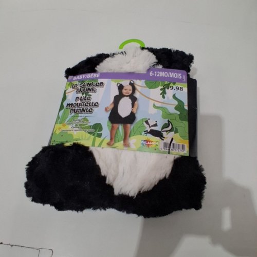 TODDLER PALAMON LIL' STINKER SKUNK COSTUME - 6-12 MONTHS - BLACK/WHITE image 2