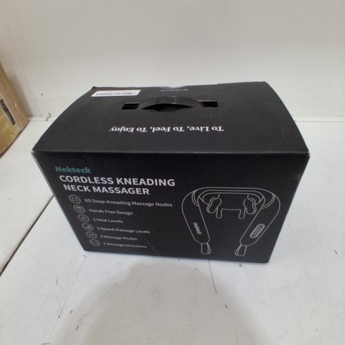 NEKTECK CORDLESS KNEADING NECK MASSAGER - 10W, 5 V, 2000 MAH - BLACK (MODEL: NK-NM09) image 4
