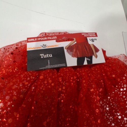 GIRL'S WAY TO CELEBRATE! SEQUIN TUTU - SMALL/MEDIUM - RED image 3