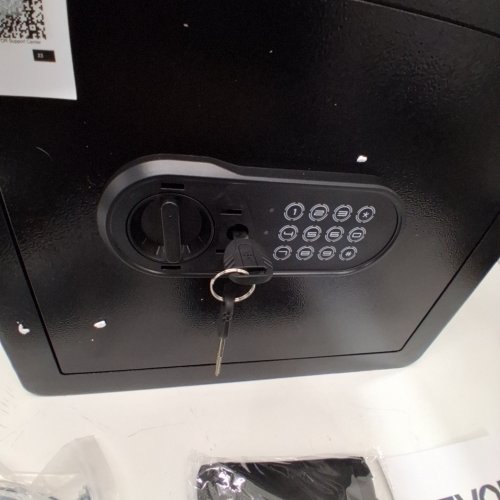 VEVOR STEEL SAFE WITH DIGITAL KEYPAD, KEYS AND FIREPROOF BAG - 15.75"X11.81"X13.78" - BLACK - (MODEL: SS-35) image 2